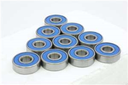 10 Sealed Bearing R144-2RS 1/8"x1/4"x7/64" inch Miniature Bearings