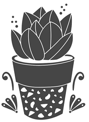 Hygge Potted Succulent Decal