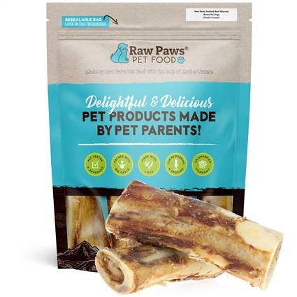 5-inch Smoked Beef Marrow Bones for Dogs, 4 ct