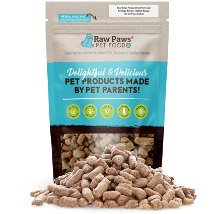 Freeze-Dried Pet Food for Dogs & Cats - Rabbit Recipe, 4 oz