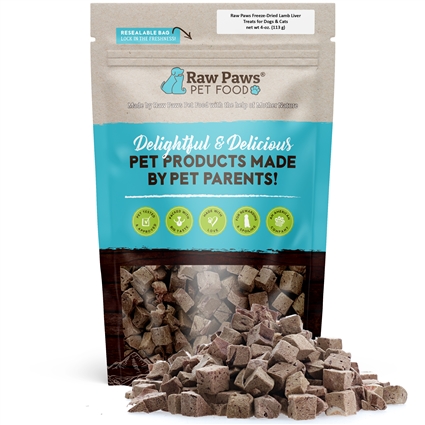 Freeze Dried Lamb Liver Treats for Dogs & Cats, 4 oz