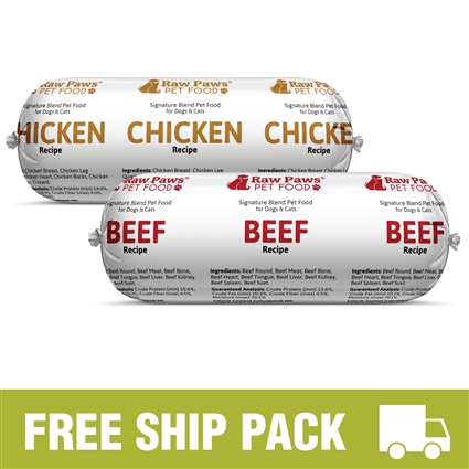 Signature Blend Pet Food for Dogs & Cats - Beef & Chicken - Free Ship Pack, 20 lbs