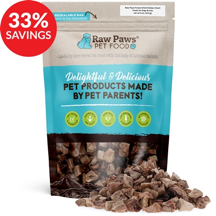 Freeze Dried Diced Chicken Heart Treats for Dogs & Cats (Bundle Deal)