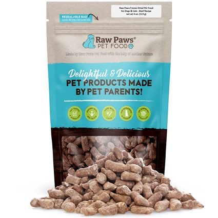 Freeze-Dried Pet Food for Dogs & Cats - Beef Recipe, 4 oz
