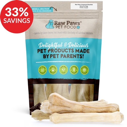 Compressed Rawhide Bones for Dogs, 6" (Bundle Deal)