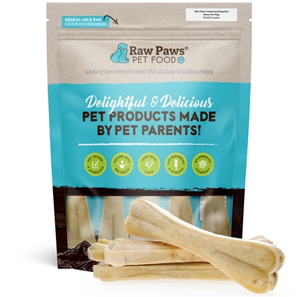 Compressed Rawhide Bones for Dogs, 8" - 5 ct