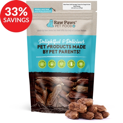Grain-Free Soft Sausage Treats for Dogs & Cats - Beef Recipe (Bundle Deal)