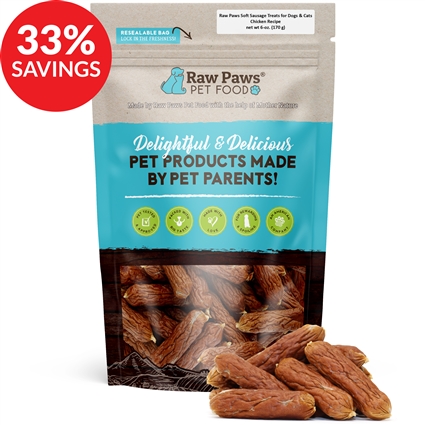 Grain-Free Soft Sausage Treats for Dogs & Cats - Chicken Recipe (Bundle Deal)