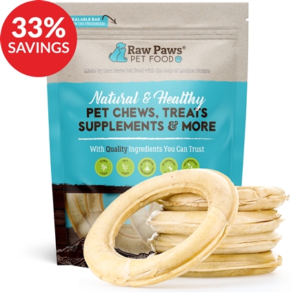 Compressed Rawhide Rings for Dogs, 6" (Bundle Deal)