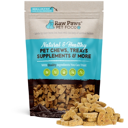 Raw Paws Gourmet Bacon & Cheddar Cheese Biscuits for Dogs, 10 oz