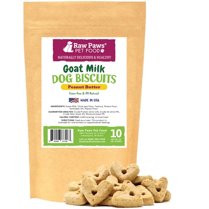 Gourmet Goat Milk Dog Biscuits with Peanut Butter for Dogs, 10 oz