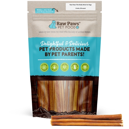 Thin 6-inch Bully Sticks, 20 ct