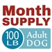 Month Supply - 100 lb Adult Dog
