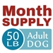 Month Supply - 50 lb Adult Dog