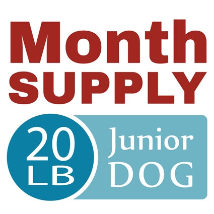 Month Supply - 20 lb Junior Dog