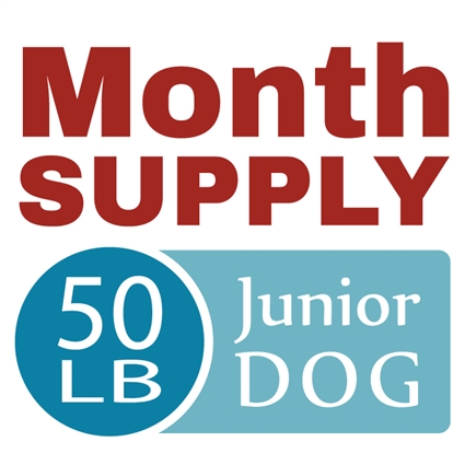 Month Supply - 50 lb Junior Dog