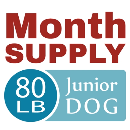 Month Supply - 80 lb Junior Dog