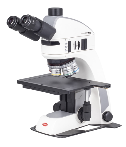 Motic Panthera TEC-BD/DF/RL/TL Trinocular Upright Industrial Microscope, 3x2 Stage