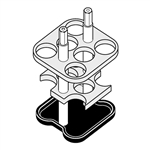 Eppendorf 6 x 15ml Adapters for A-4-38 Rectangular Buckets, Cat. #: 022639366