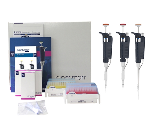 Gilson PIPETMAN G Microvolume Starter Kit, P2G, P10G, P100G