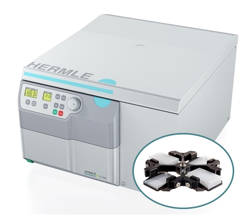 Hermle Z446 Centrifuge w/ Microplate Rotor