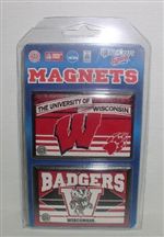 Wisconsin Badgers Magnets - Set of 2, Refrigerator