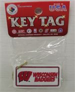 Wisconsin Badgers Key Ring  - Plastic License Plate