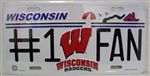 Wisconsin Badgers License Plate - Metal