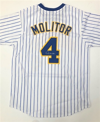 Paul Molitor Autograph Custom Brewers Jersey