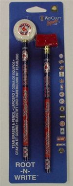 Boston Red Sox Pencil And Eraser Set