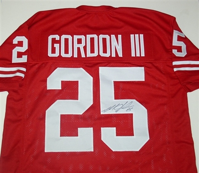 Melvin Gordon Autograph Custom Badger Jersey