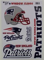 New England Patriots Window Cling Sheet