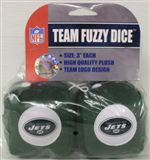 New York Jets Fuzzy Dice