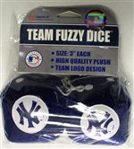 New York Yankees Fuzzy Dice