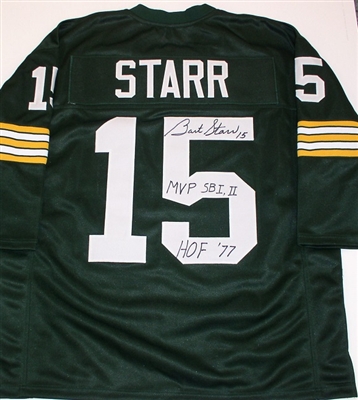 Bart Starr Autograph Throwback Jersey