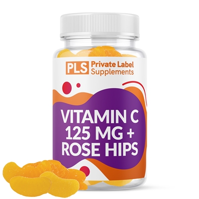 VITAMIN C  125 MG + ROSE HIPS private label white label supplement