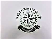 Roughing in smoothly logo decal for Tiffin motorhome