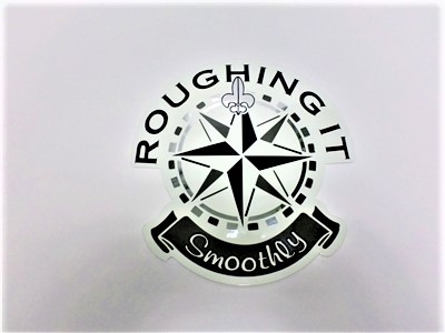 Roughing in smoothly logo decal for Tiffin motorhome