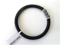 15040186-4 925 Silver w/Rubber Bracelet