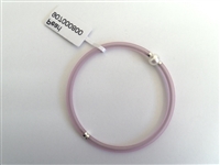 15040309-pink 925 Silver w/Rubber Bracelet