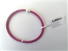 15040637-hot pink 925 Silver w/Rubber Bracelet