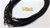 20448 4mm Braid Leather necklace with silver claps 16", 18" & 20"