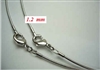 20532 1.2mm Steel Cable w/Rhodium Plated 16" & 18"