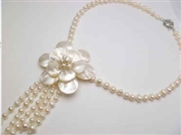20683-10 MOP 1 flower Combo Necklace