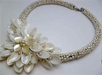 20683-21 MOP flowers Combo Necklace