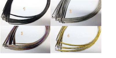 20704 25 Strands Wire Cable Necklace with 925 silver claps 16" & 18"