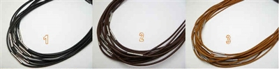 20753 2.0mm Leather necklace w/316L 16", 18" & 20"