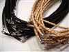 20787 3mm Braid Leather necklace with solid silver claps 16", 18" & 20"