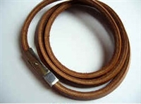 20844 Leather Bracelet with Stainless Steel Claps