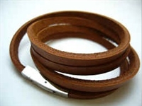 20856 Leather Bracelet with Stainless Steel Claps
